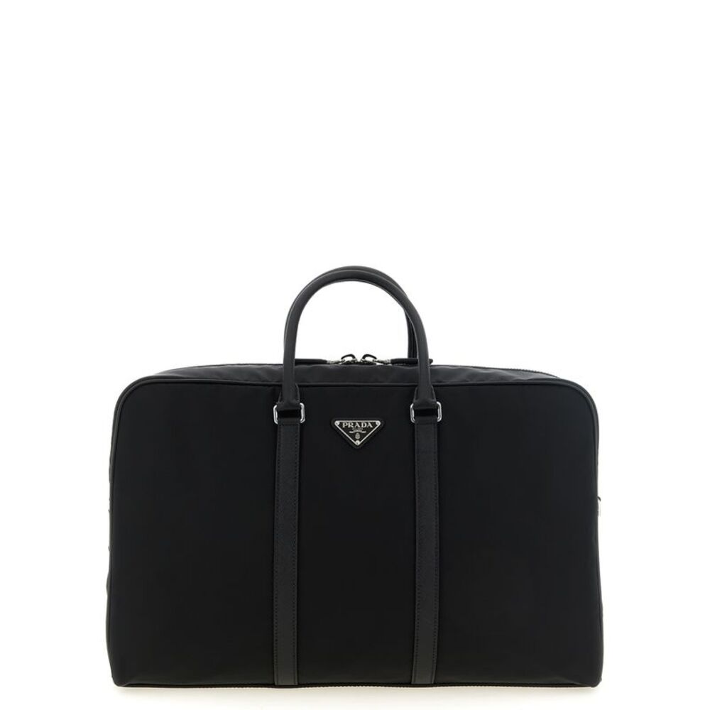 Prada Men Re-Nylon And Saffiano Travel Bag